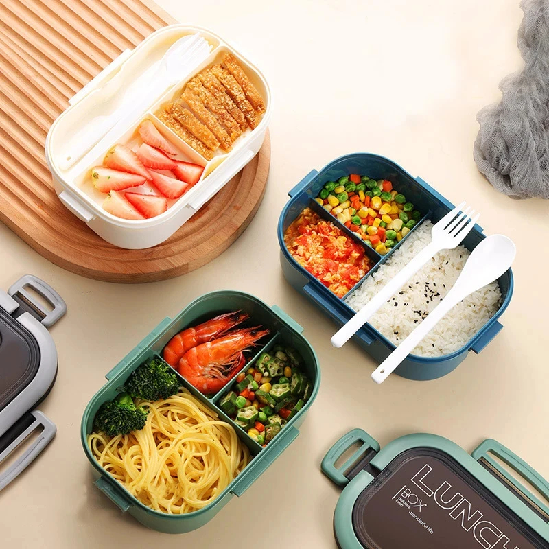Food Storage Camping - 2 Layer Bento Lunch Box With