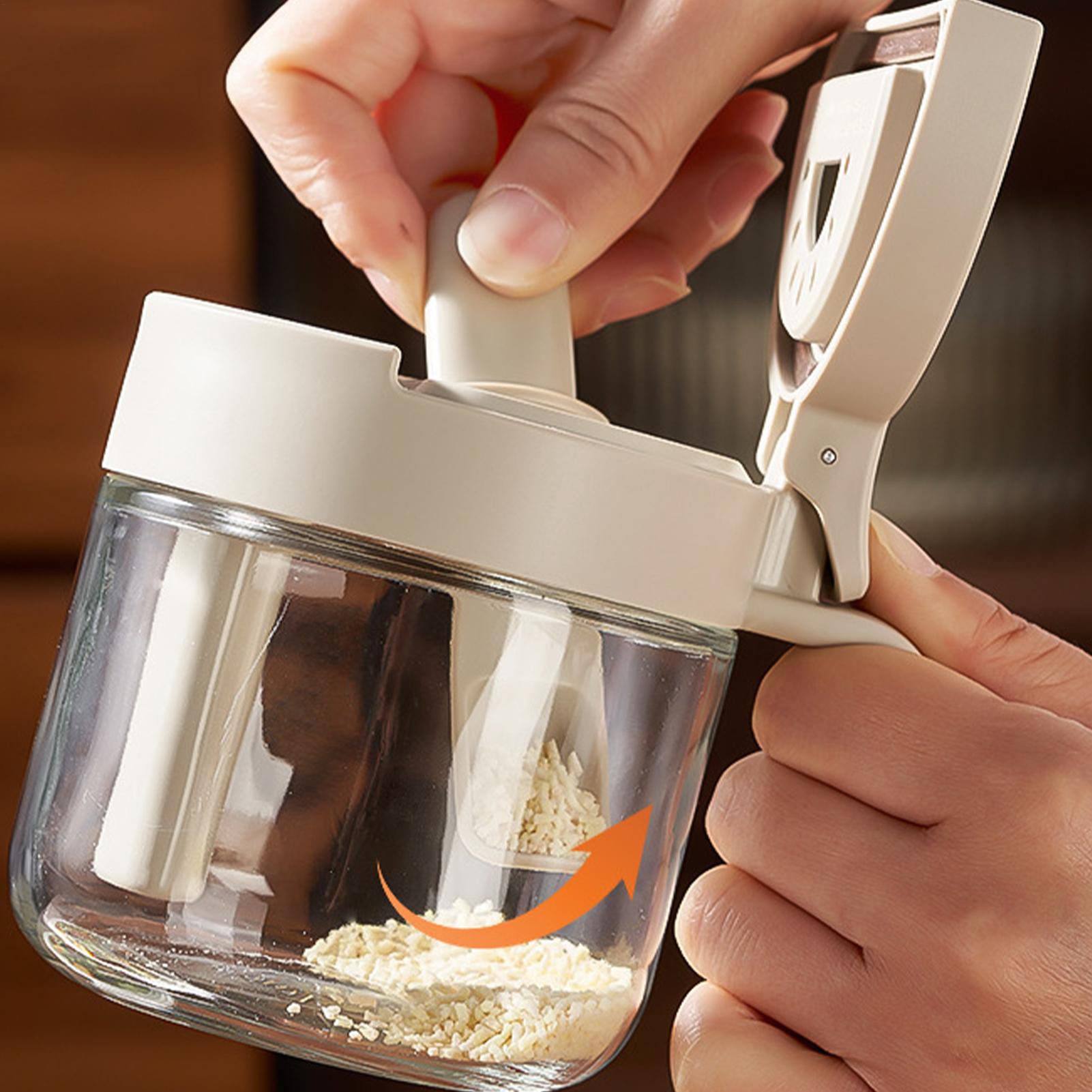 Food Storage Camping - Seasoning Bottles with Spoon Condiment Glass