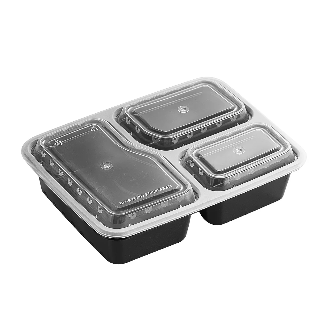 Food Storage Safety - 7 Pack 3 Compartment Meal Prep