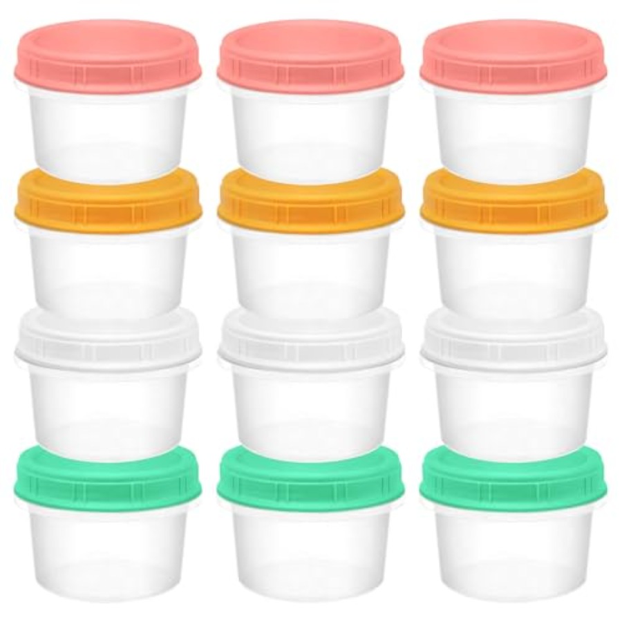 Food Storage Freezer - 12 Pack Freezer Containers with Screw