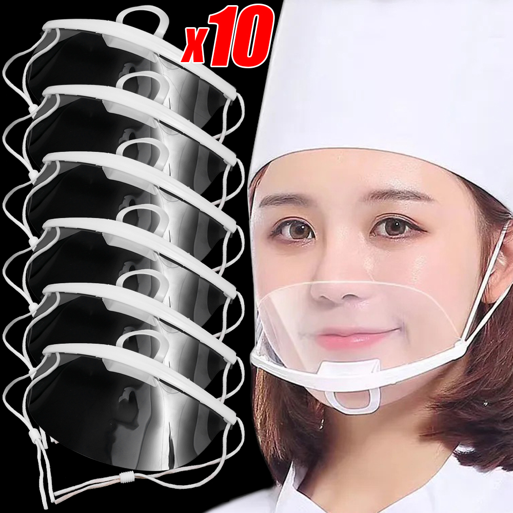 Food Storage Safety - 10/5/1x Plastic Clear Mask Shield Anti-Fog