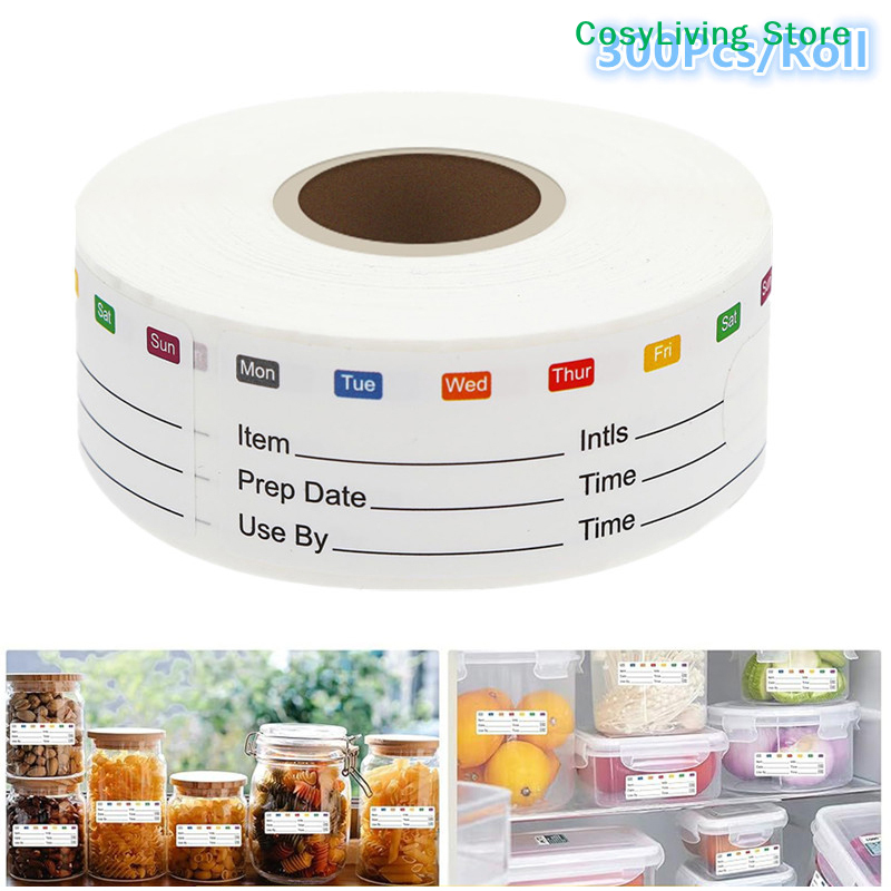 Food Storage Expiration Dates - [CL]300Pcs/Roll Kitchen Date Food Sticker Label