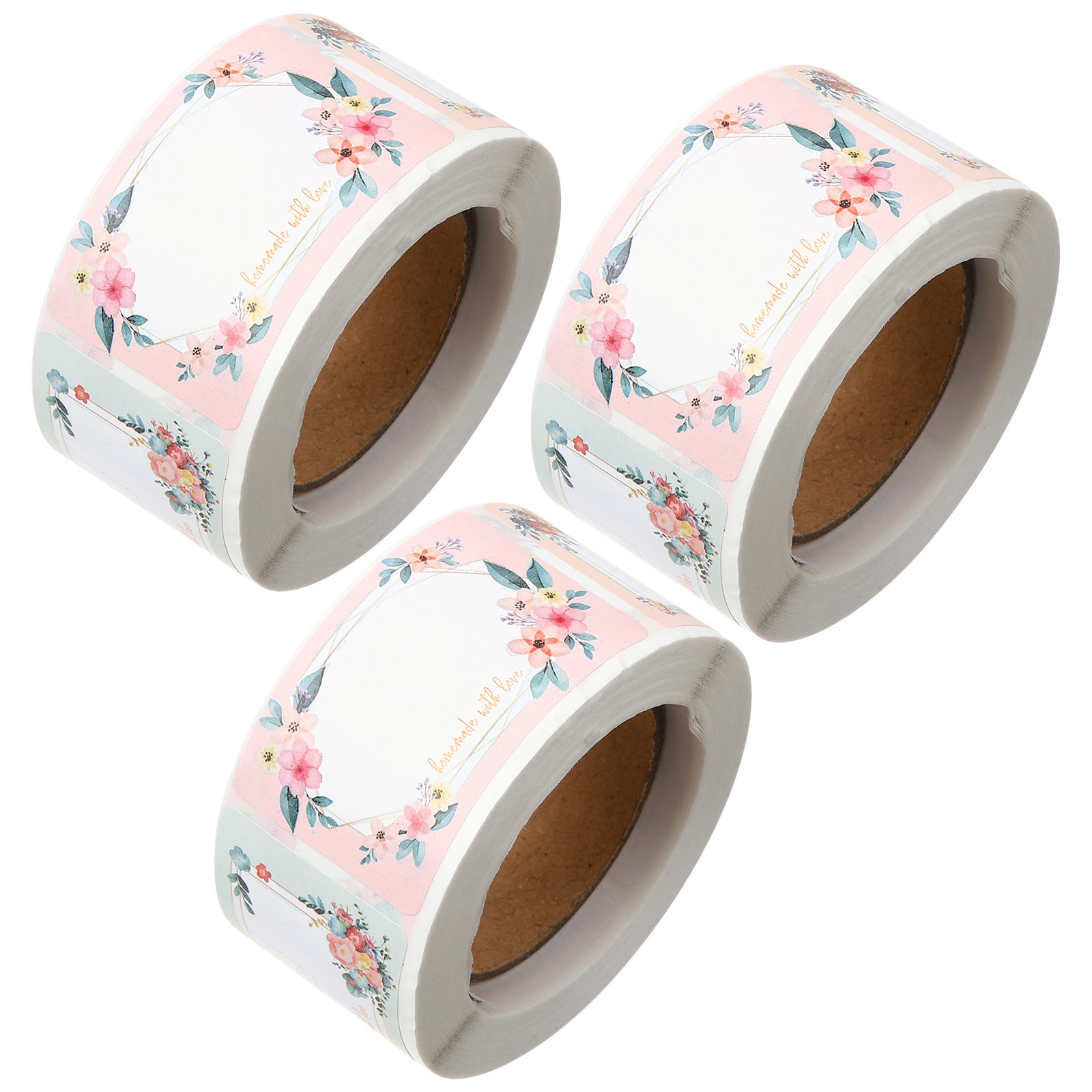 Food Storage Restaurant - 3 Rolls Blank Flower Name Stickers