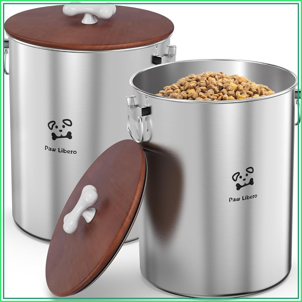 Food Storage Dog - 2PK Stainless Steel Dog Food Storage