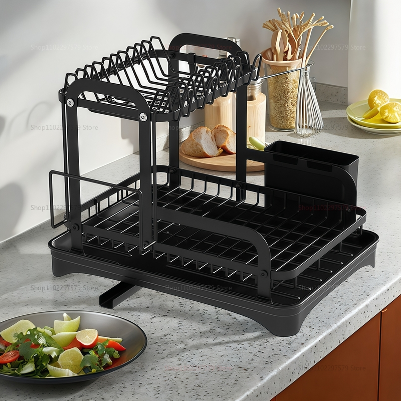 Food Storage Organiser - Sturdy Kitchen Dish Rack Space Saving