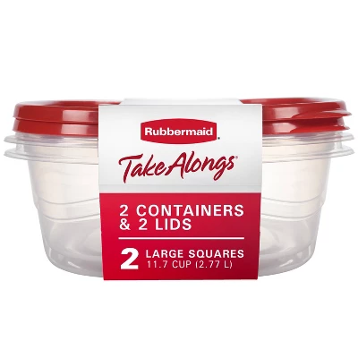 Food Storage Freezer - 11.7 Cup Plastic 2pk Large Square