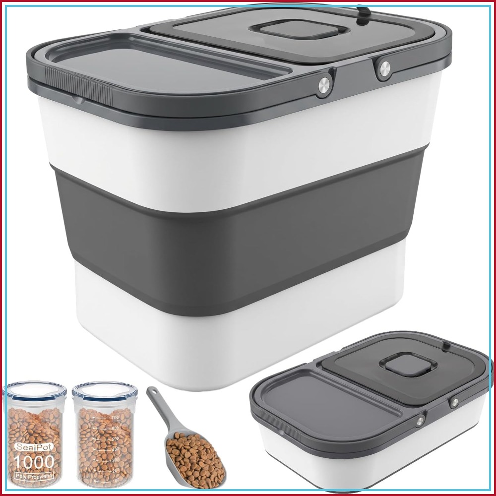 Food Storage Dog - 35lbs Collapsible Dog Food Container with