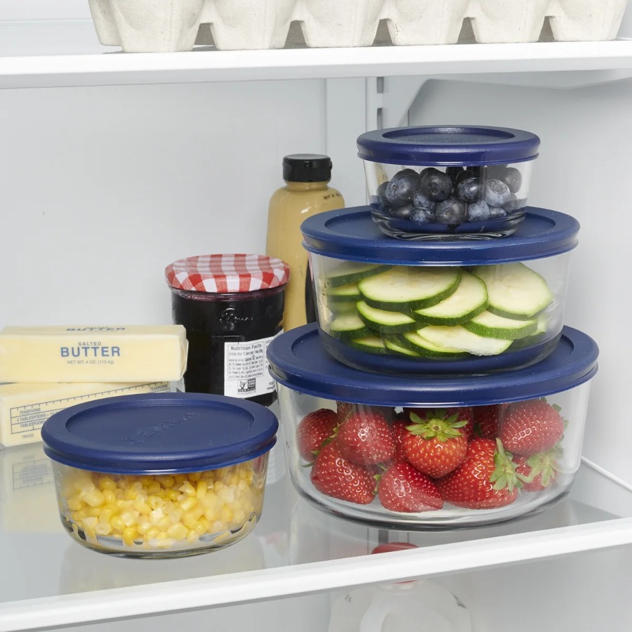 Food Storage Glass Set - Glass Food Storage Containers with Lids,