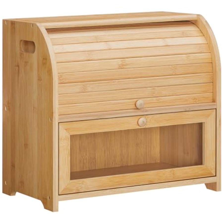 Bread Box, Bamboo Bread Box fo - đánh giá và giá Food Storage Box