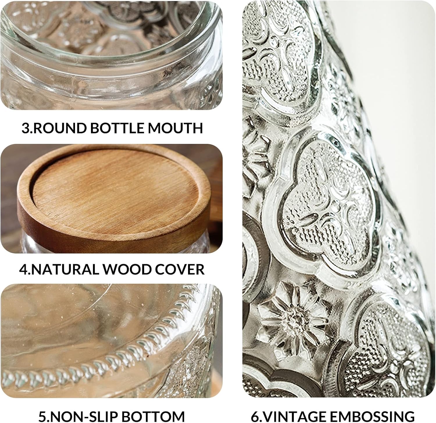35oz/1000ml Glass Storage Jars - đánh giá và giá Food Storage Containers Glass