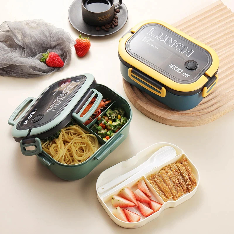 2 Layer Bento Lunch Box With I - đánh giá và giá Food Storage Camping