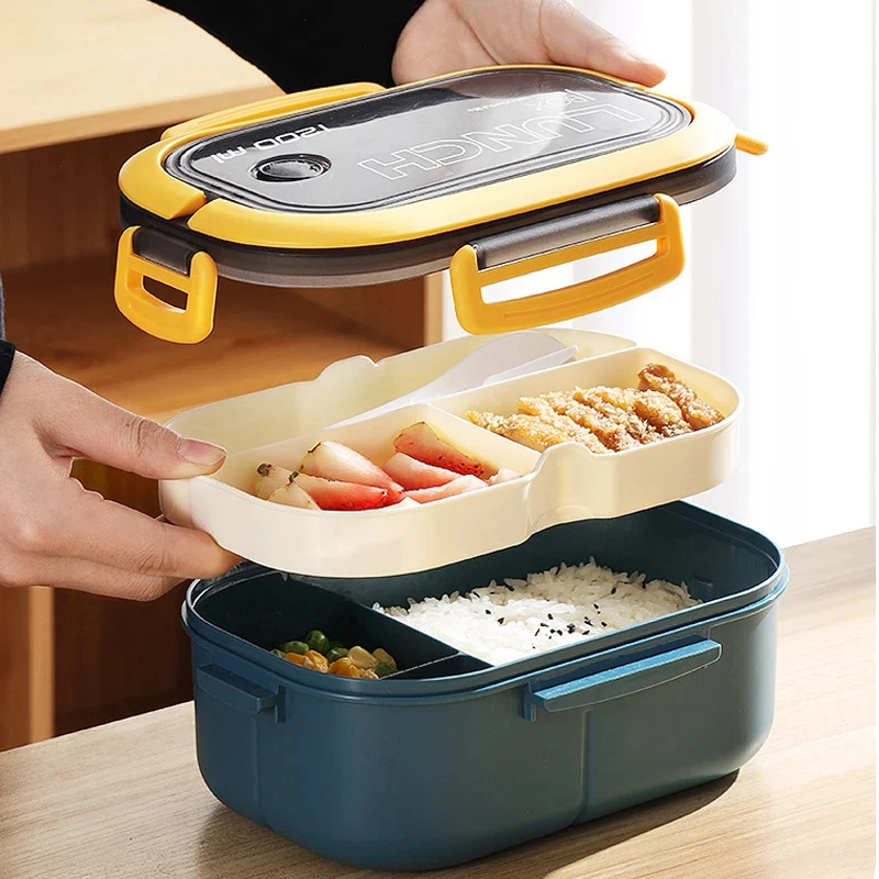 2 Layer Bento Lunch Box With I - đánh giá và giá Food Storage Camping
