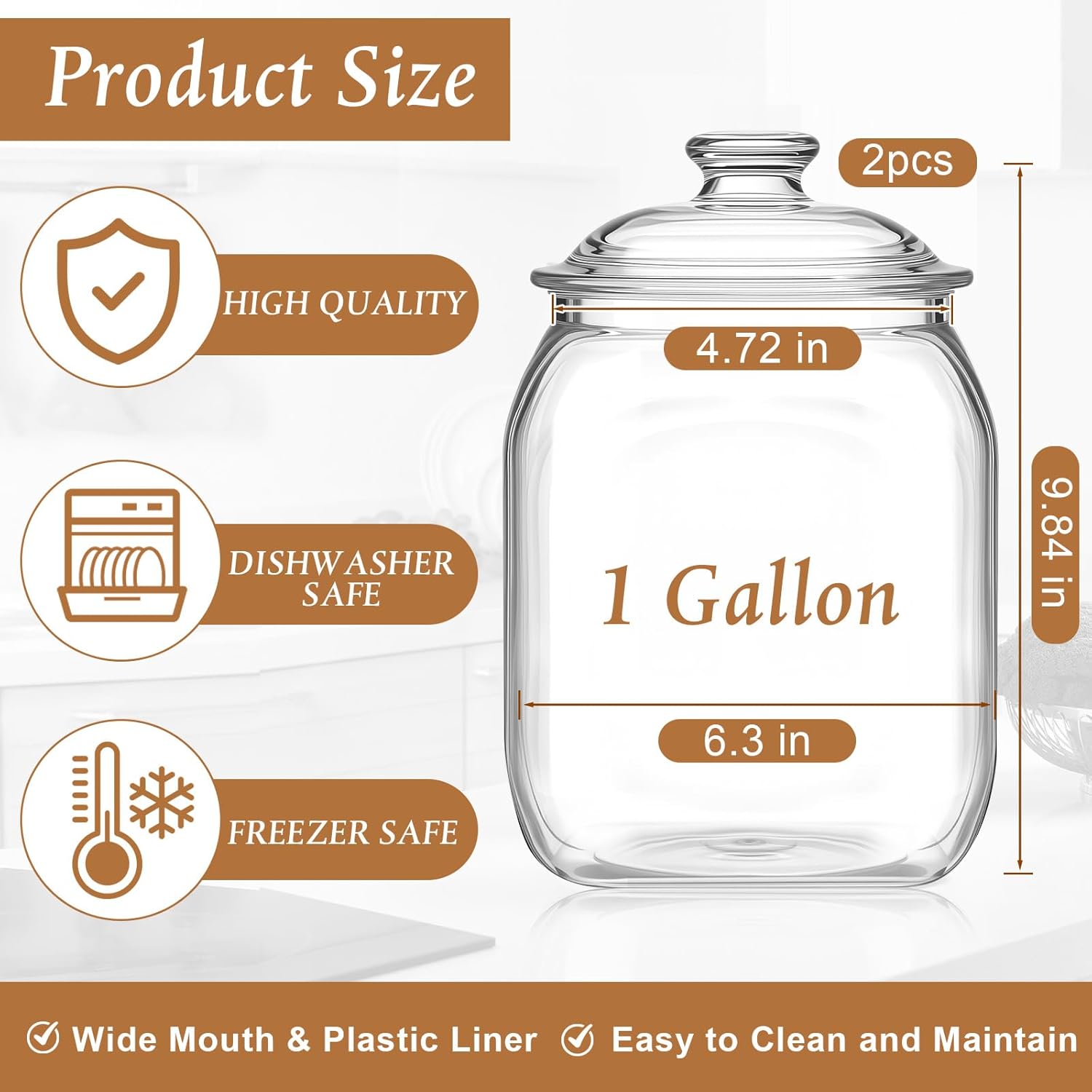 2 Pack Acrylic Cookie Candy Ja - đánh giá và giá Food Storage Kitchen