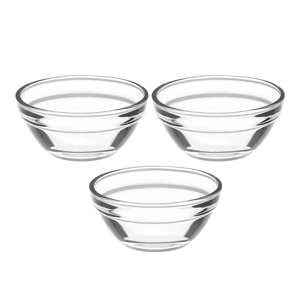 3Pcs Small Glass Bowls Set Cle - đánh giá và giá Food Storage Glass Set