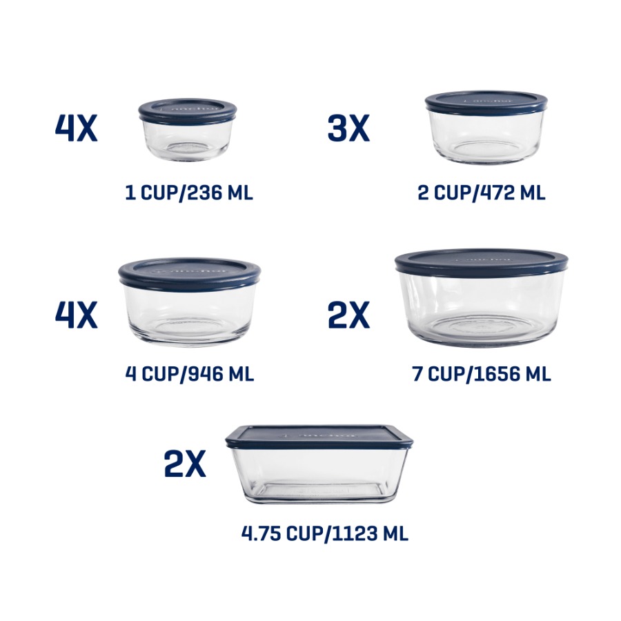 Glass Food Storage Containers  - đánh giá và giá Food Storage Glass Set