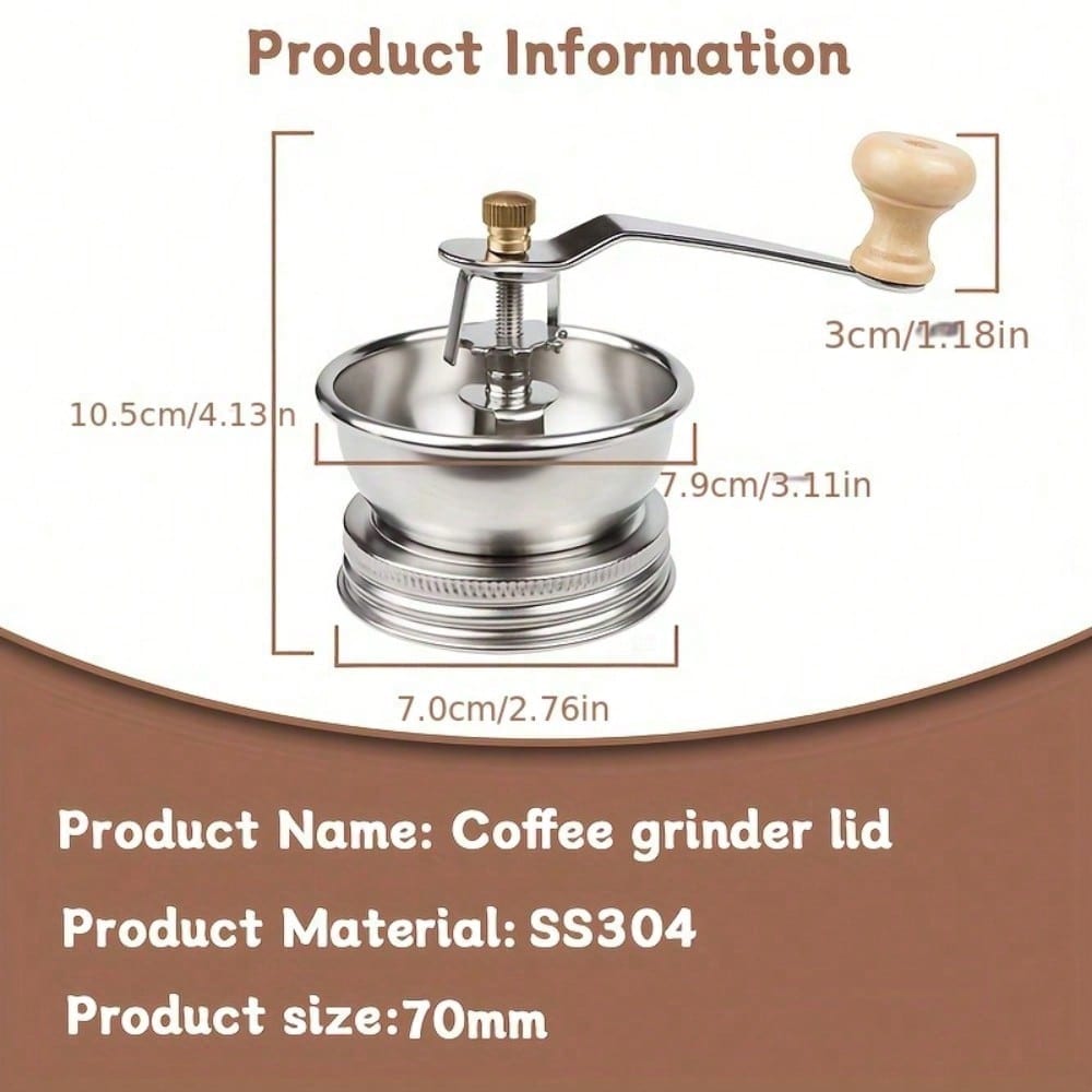 Stainless Steel Manual Coffee  - đánh giá và giá Mason Jar Wide Mouth