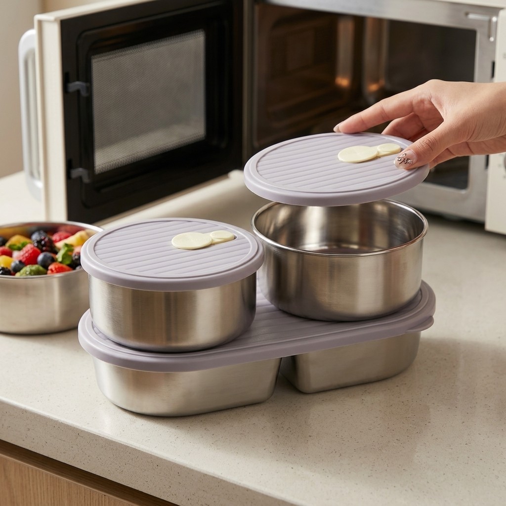Microwavable 304 Stainless Ste - đánh giá và giá Food Storage Safety