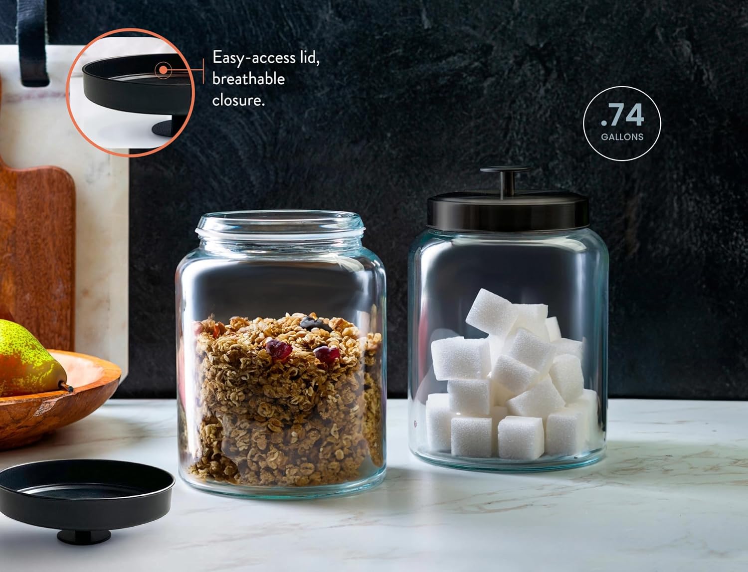 Glass Kitchen Canister Set, Fo - đánh giá và giá Food Storage Kitchen Container Set