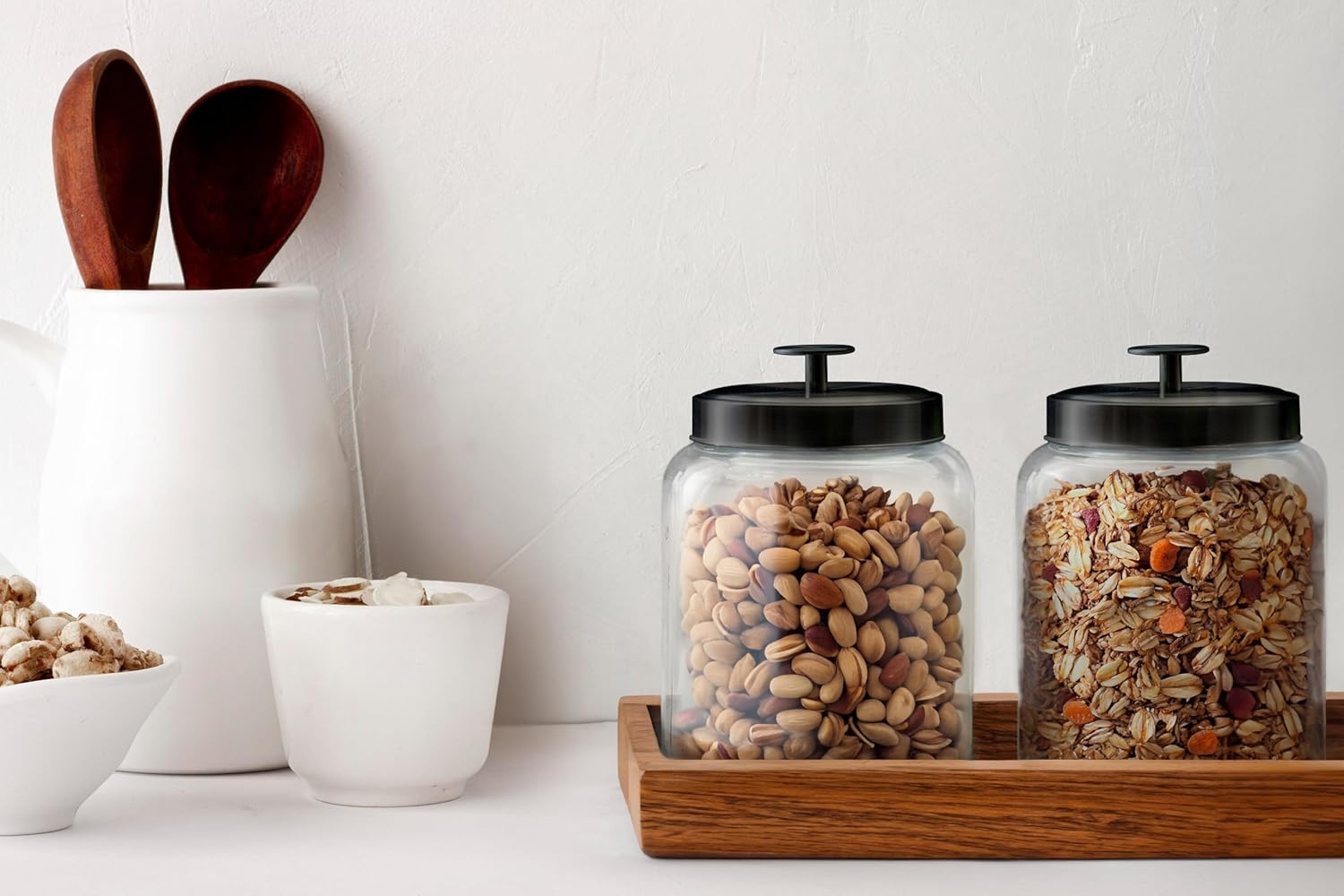 Glass Kitchen Canister Set, Fo - đánh giá và giá Food Storage Kitchen Container Set