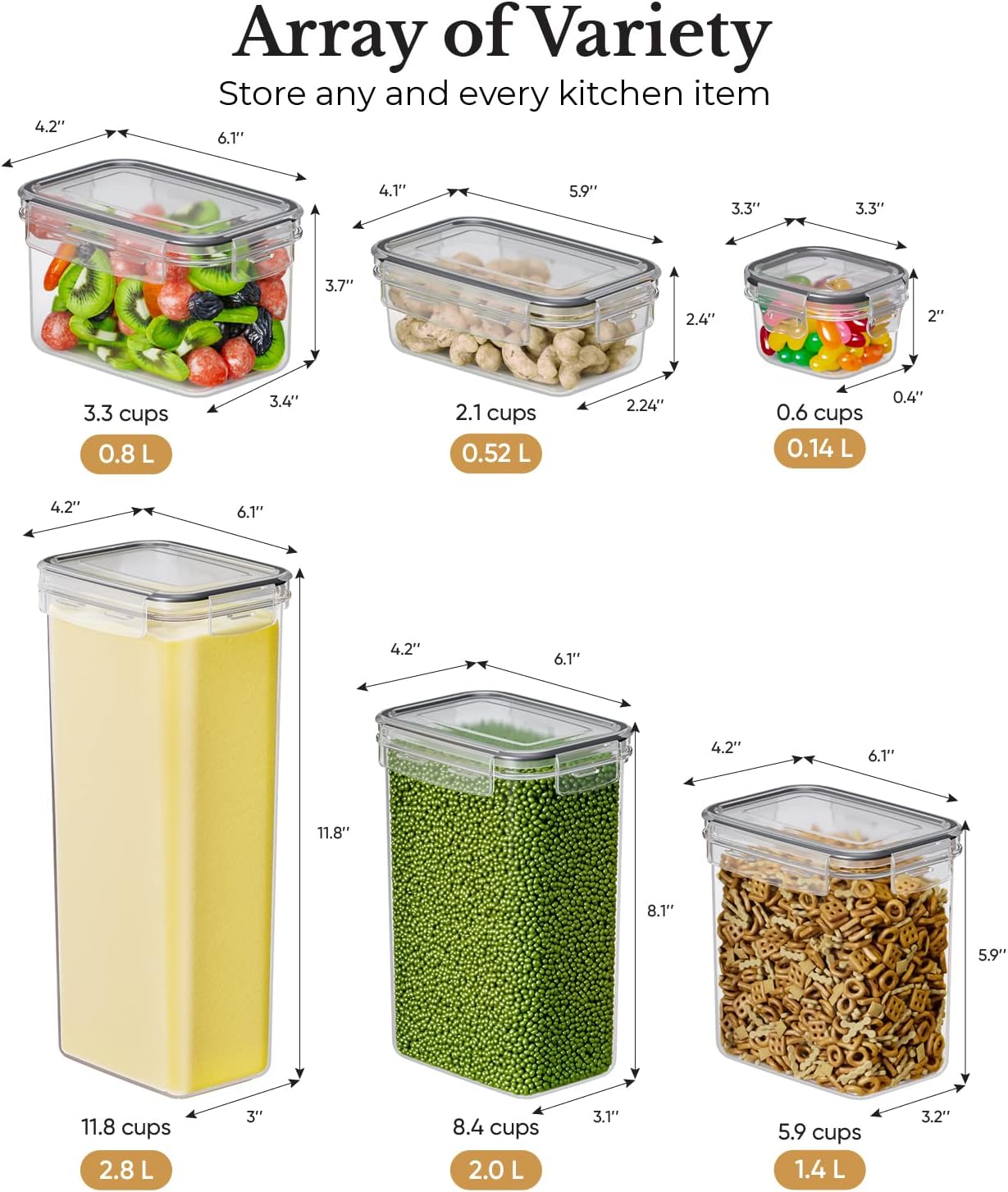 Airtight Food Storage Containe - đánh giá và giá Food Storage Variety Pack