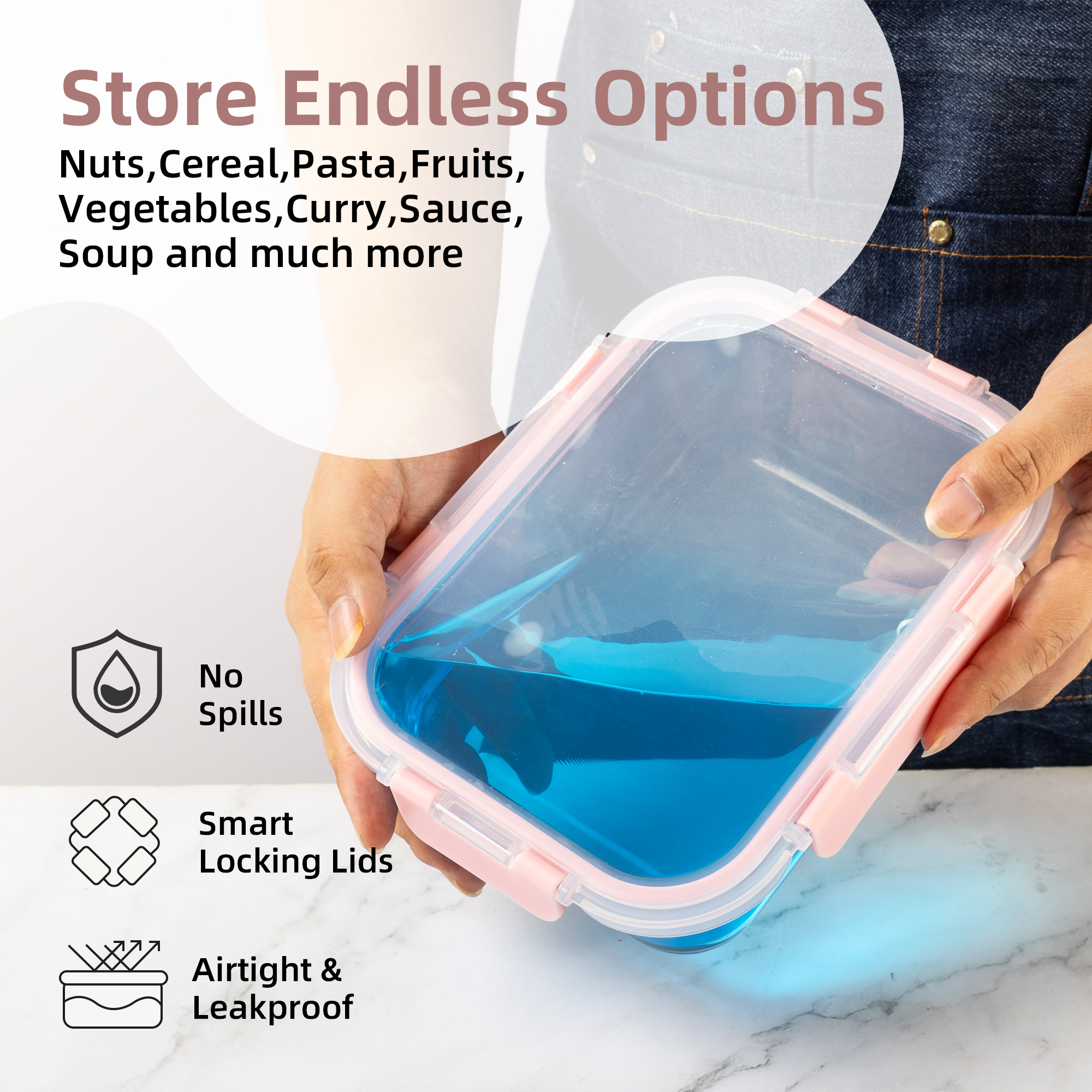 16-Piece Glass Food Storage Co - đánh giá và giá Food Storage Kitchen Container Set