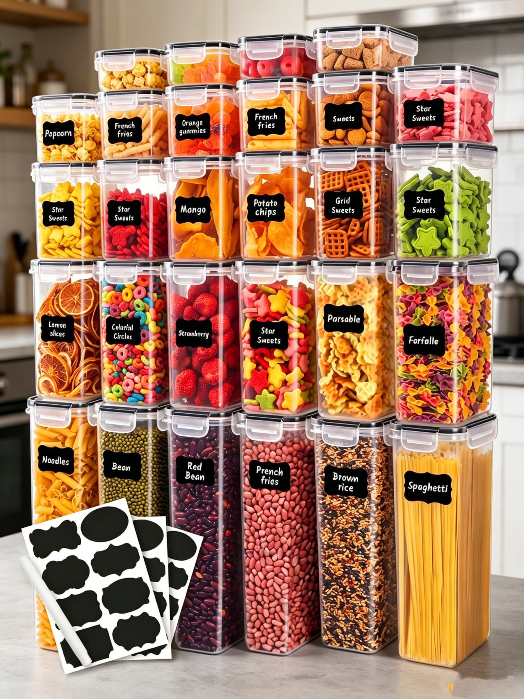 36PCS-Closed food storage cont - đánh giá và giá Food Storage Kitchen