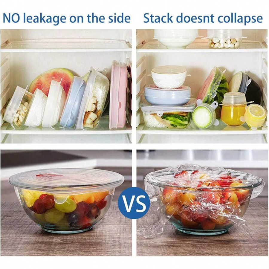 6pcs/Set Silicone Elastic Lids - đánh giá và giá Food Storage Refrigerator