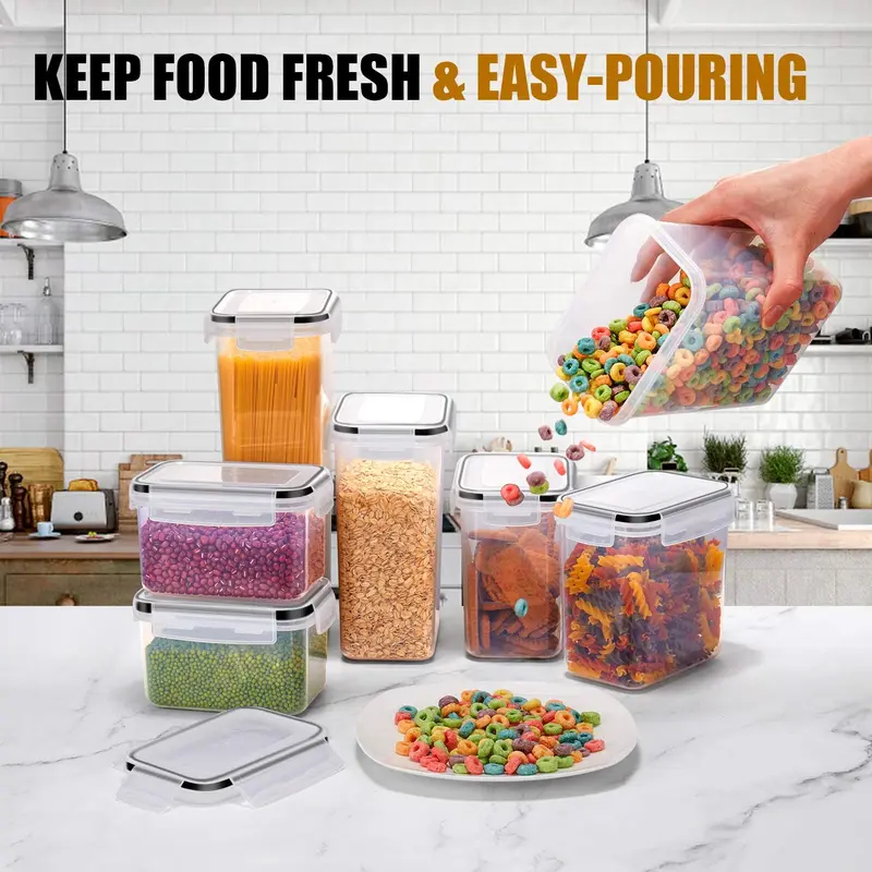 7Pcs Kitchen Food Storage Cont - đánh giá và giá Food Storage Kitchen Container Set