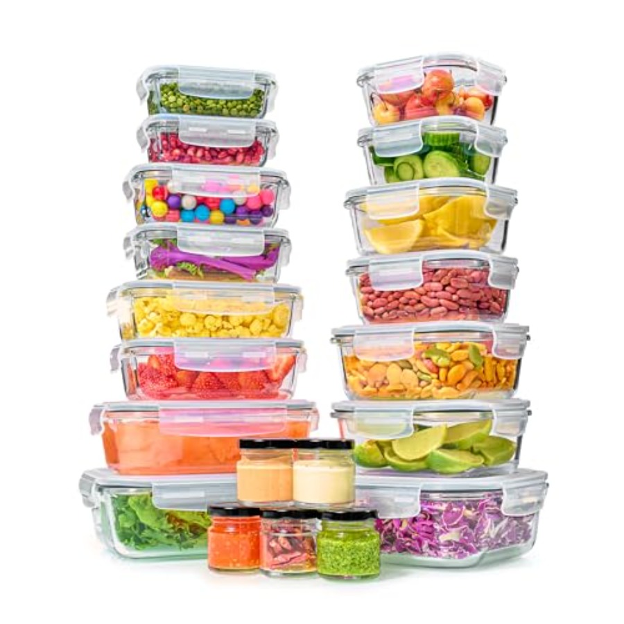 40pc Set Glass Food Storage Co - đánh giá và giá Food Storage Lunch Box