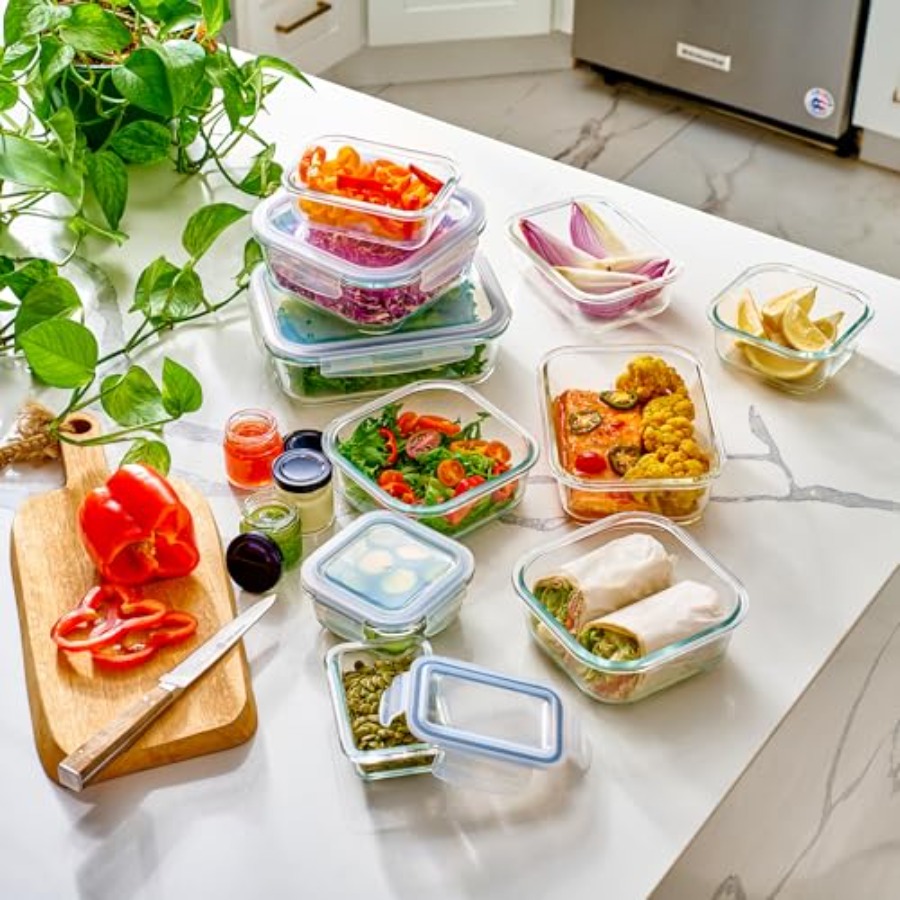 40pc Set Glass Food Storage Co - đánh giá và giá Food Storage Lunch Box