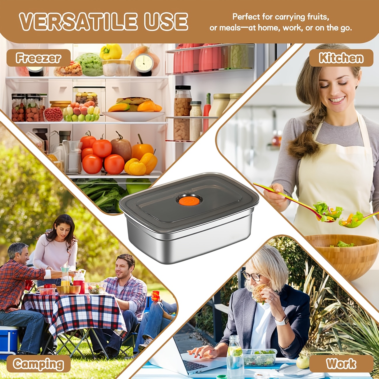 10-Piece Stainless Steel Food  - đánh giá và giá Food Storage Restaurant