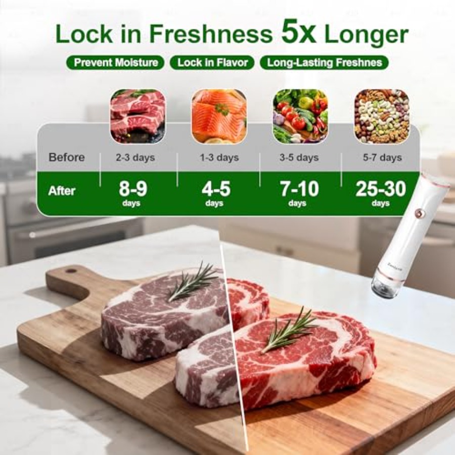 Compact Vacuum Sealer for Food - đánh giá và giá Vacuum Sealer Bag