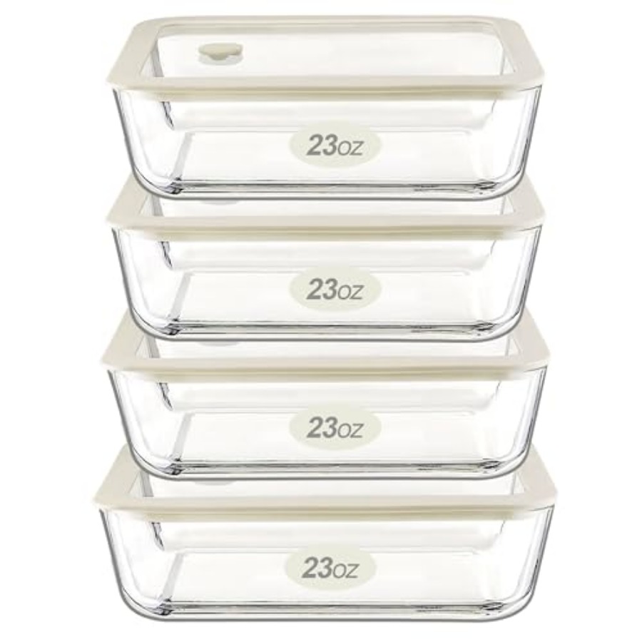 Glass Food Container Set with  - đánh giá và giá Food Storage Glass Set