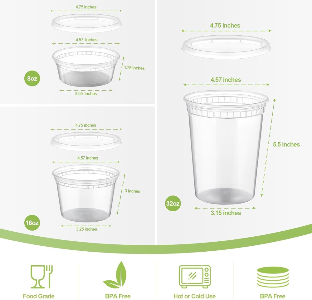24 Pack Plastic Deli Food Cont - đánh giá và giá Food Storage Variety Pack