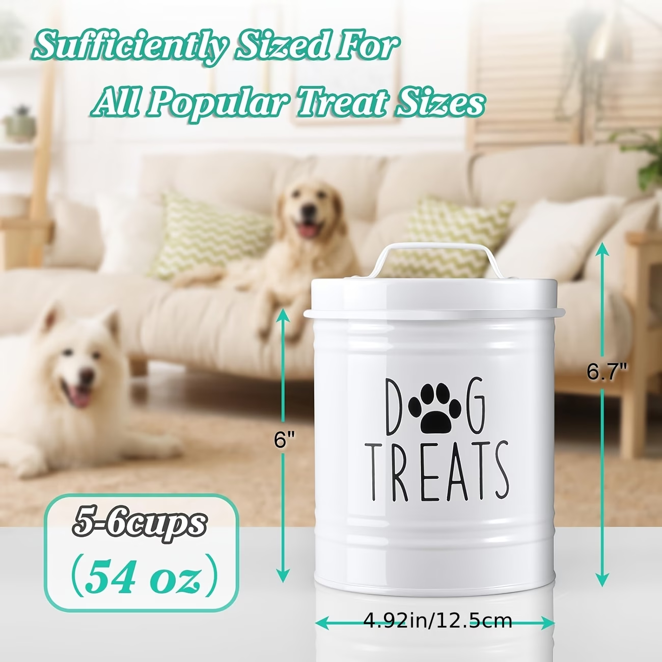 Farmhouse Style Dog Treat Jar, - đánh giá và giá Food Storage Dog