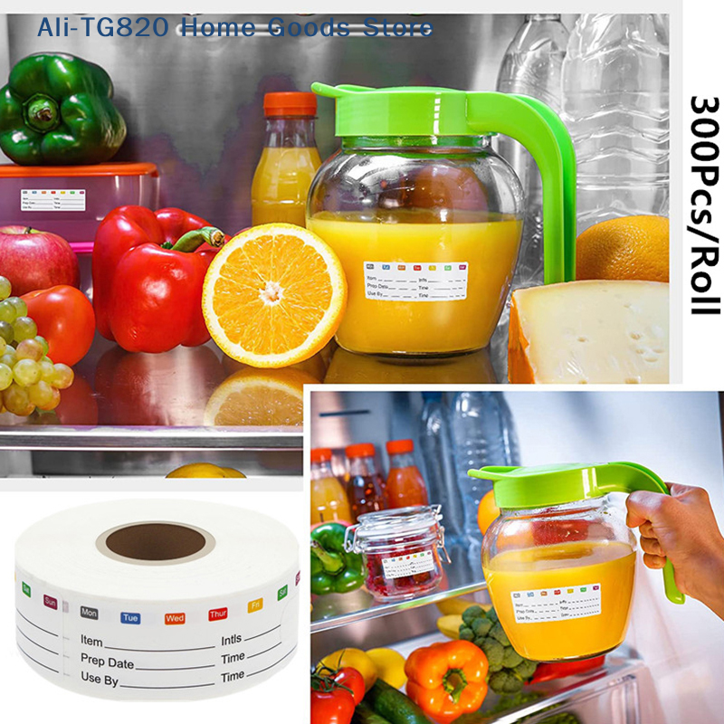 300Pcs/Roll Kitchen Date Food  - đánh giá và giá Food Storage Expiration Dates