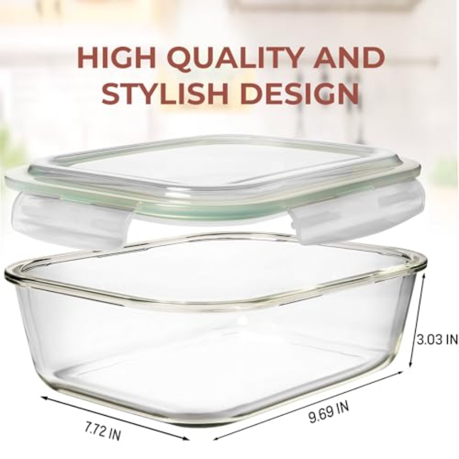 10 Cups/ 80 Oz 4 Pc Set of 2 G - đánh giá và giá Food Storage Containers Glass