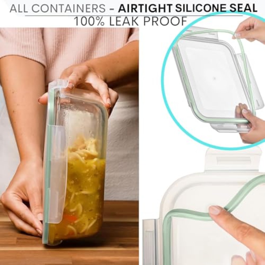 10 Cups/ 80 Oz 4 Pc Set of 2 G - đánh giá và giá Food Storage Containers Glass