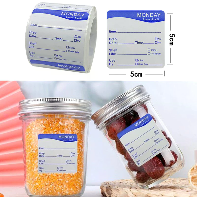 250Pcs/Roll Kitchen Date Food  - đánh giá và giá Food Storage Expiration Dates