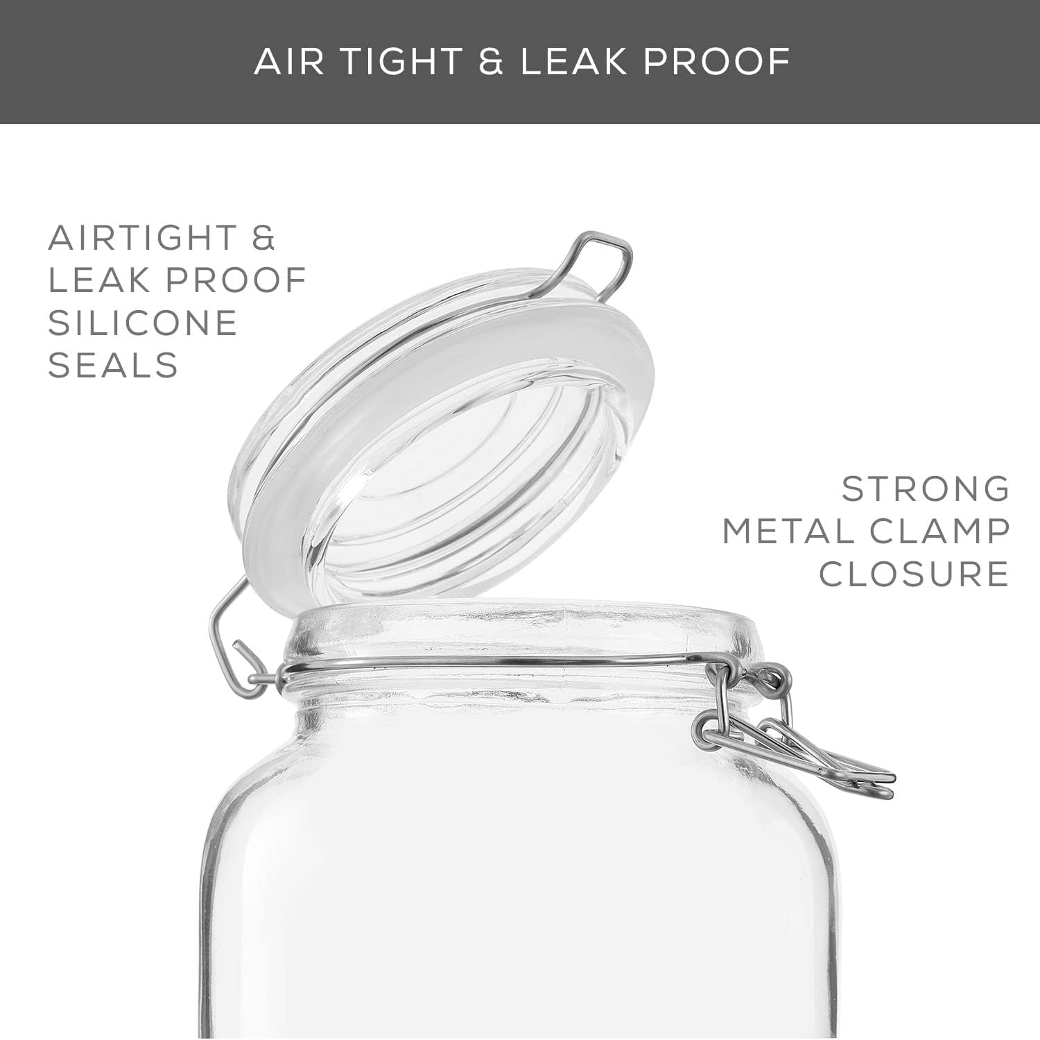 Airtight Glass Jars with Lids  - đánh giá và giá Food Storage Containers Glass
