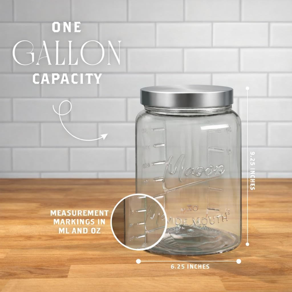 Extra Large    Jar - 1 Gallon  - đánh giá và giá Food Storage Containers Glass