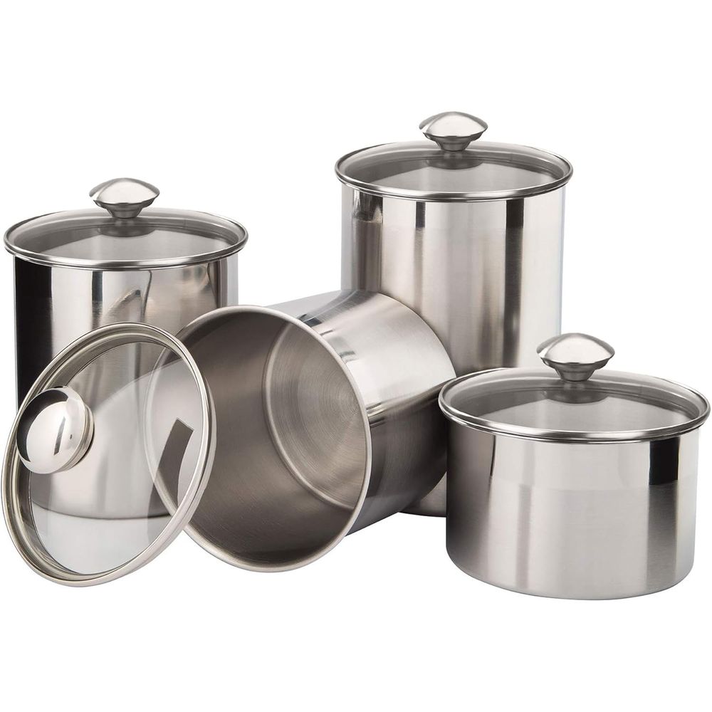 4-Piece Stainless Steel Food S - đánh giá và giá Food Storage Kitchen Container Set