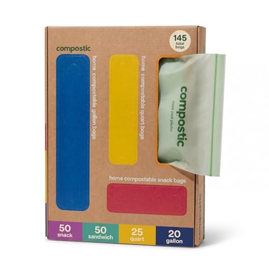 Compostable Sandwich Bags, Sna - đánh giá và giá Food Storage Variety Pack
