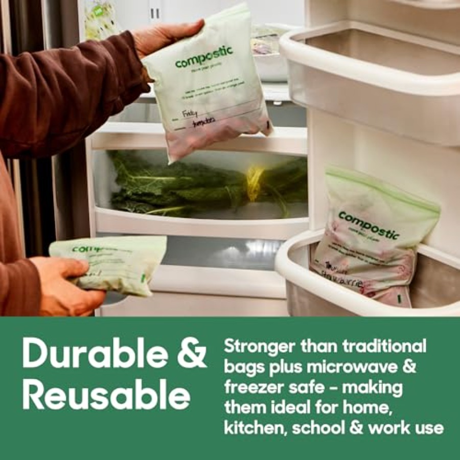 Compostable Sandwich Bags, Sna - đánh giá và giá Food Storage Variety Pack