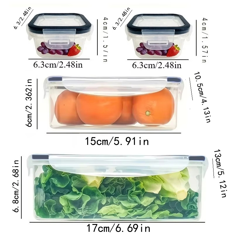 8Pcs Set Includes 4 Containers - đánh giá và giá Food Storage Kitchen Container Set