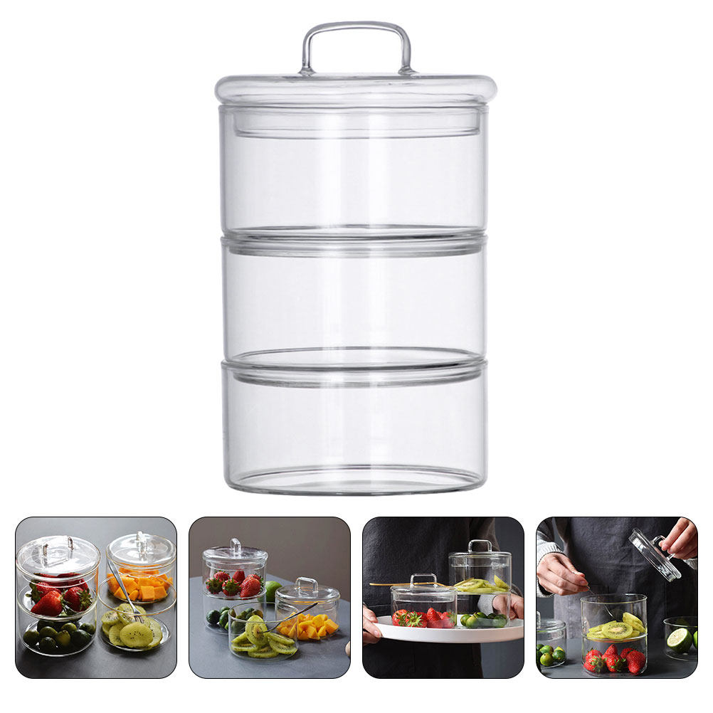 1Set Clear Glass Storage Bowl  - đánh giá và giá Food Storage Containers Glass