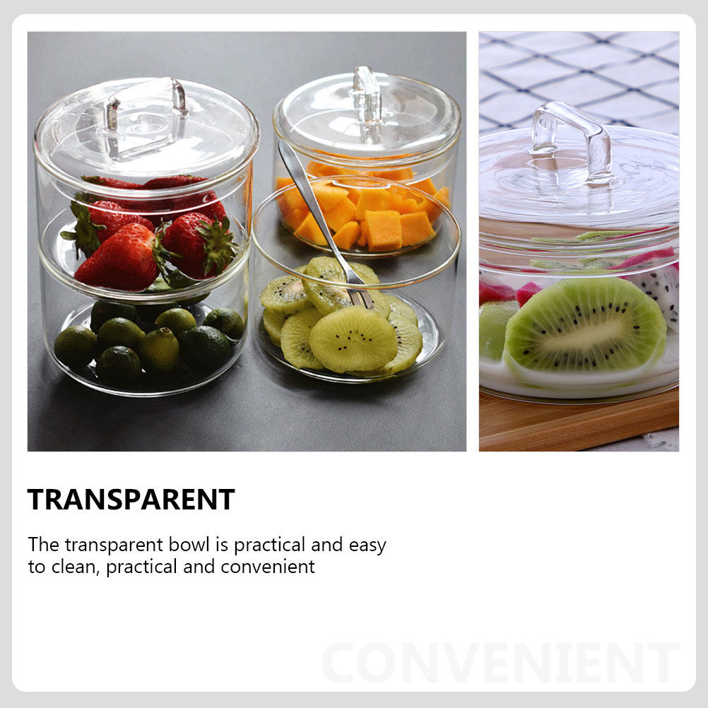 1Set Clear Glass Storage Bowl  - đánh giá và giá Food Storage Containers Glass