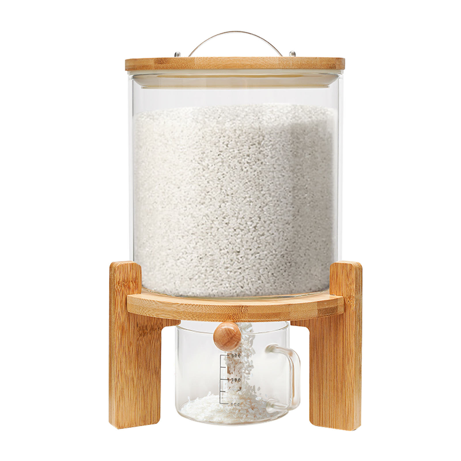 NEW 5L Rice Dispenser Grain Co - đánh giá và giá Food Storage Kitchen Container Set