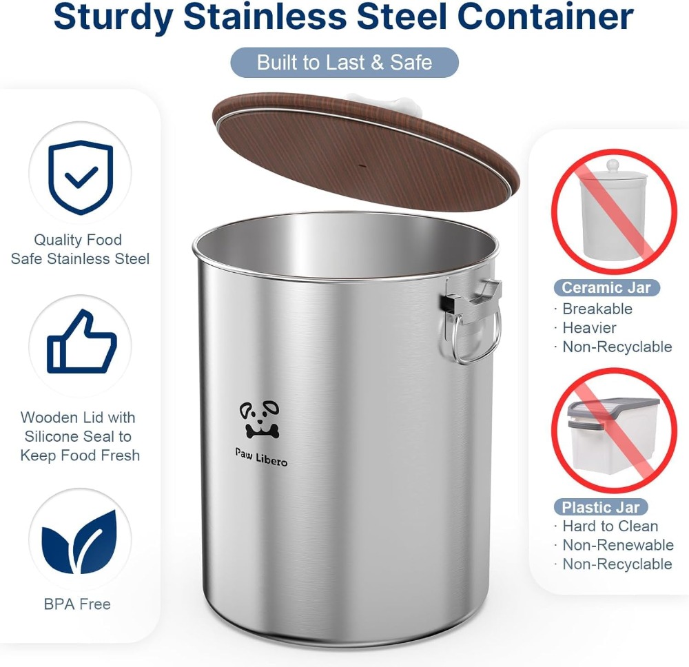 2PK Stainless Steel Dog Food S - đánh giá và giá Food Storage Dog
