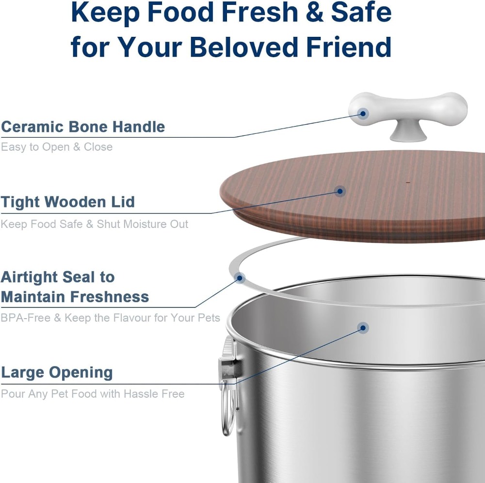 2PK Stainless Steel Dog Food S - đánh giá và giá Food Storage Dog